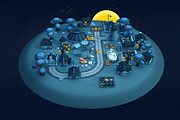 Cartoon Halloween Farm, an Environmental 3D Model by Souchenki (Thumbnail 2 of 11)