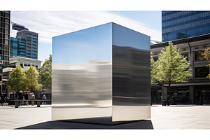 city silver square ai generated, an Architecture Photo by pikepicture