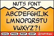 Nuts Font Svg Png Pdf Dxf, an Object Graphic by Custom Fonts & Patterns (Thumbnail 1 of 3)