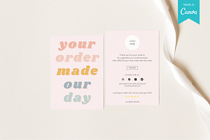 Thank you card for Canva template, a Stationery Template by Hellohastore