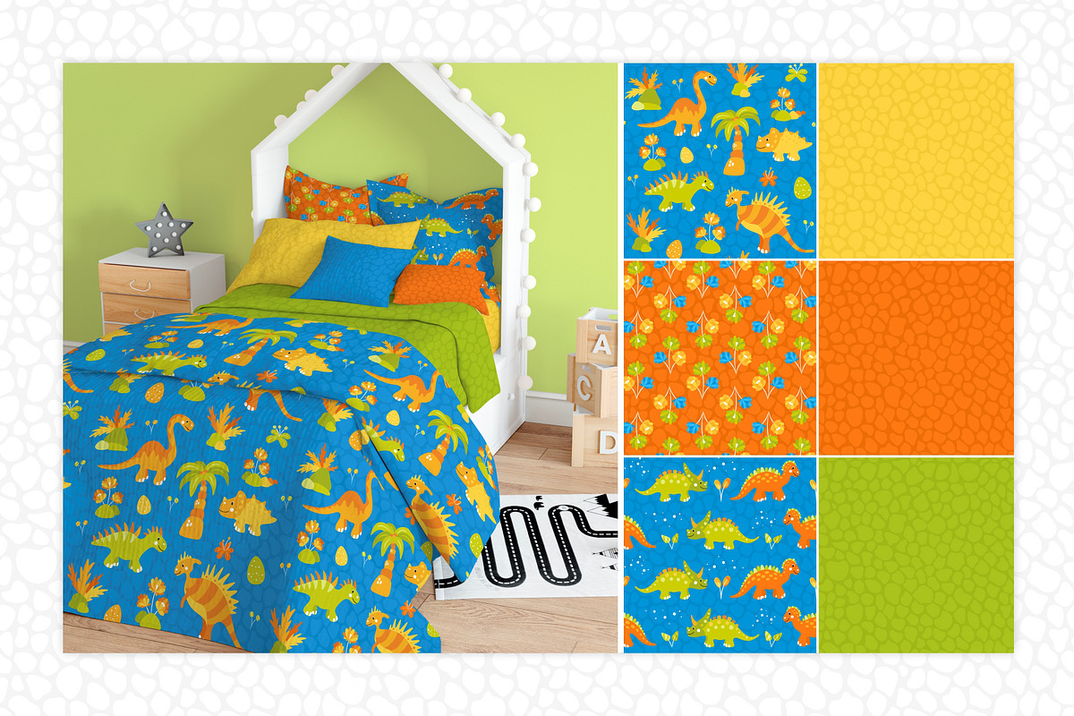 Dinosaurs patterns and alphabet, an Animal Illustration by LartGraphics (Photo 4 of 12)