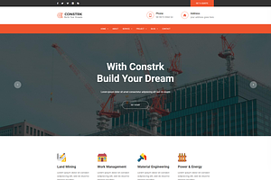 Construction HTML Template Constrk