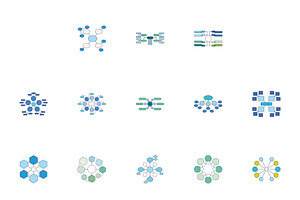 Mind Map Diagram Set, a Templates & Theme by studiogstock