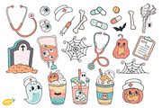 Halloween Nurse PNG Clipart Bundle, a Seasonal Illustration by LemonDesign (Thumbnail 3 of 3)