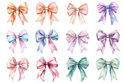 Girly Pastel Bows Clipart, an Illustration by Design Market (Thumbnail 2 of 5)