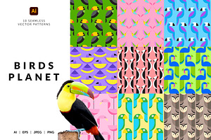 Birds Planet Geometric Patterns