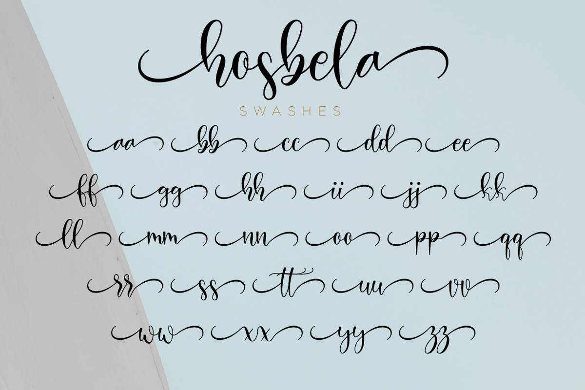 Hosbela Script, a Script Font by Nissa Studio (Photo 12 of 12)