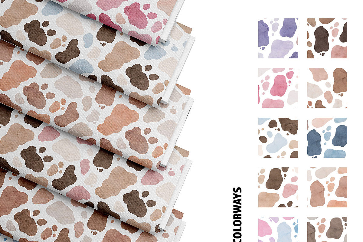 Pastel Cow Print Seamless Pattern, a Pattern Graphic by Brzozowska (Photo 11 of 12)