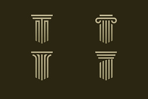 Pillar logo vector design template, a Graphic by T.Vooka
