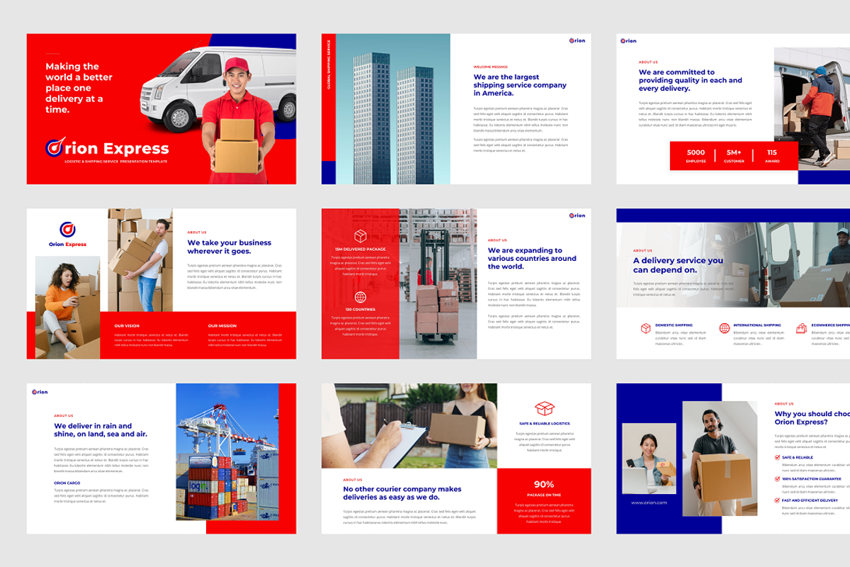 Orion - Logistic & Shipping Service, a Presentation Template by Biwarastudio (Photo 2 of 5)