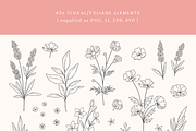 Floral Bows Vector Illustrations, a Decorative Illustration by Emma Webb Studio (Thumbnail 4 of 7)
