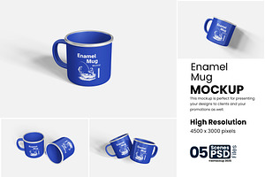 Enamel Mug Mockup, a Product Mockup by bimockup