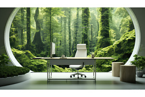 computer window office background ai, a Technology Photo by pikepicture