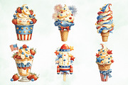 Whimsical Patriotic Ice-Cream, a Seasonal Illustration by Creative Art (Thumbnail 3 of 8)