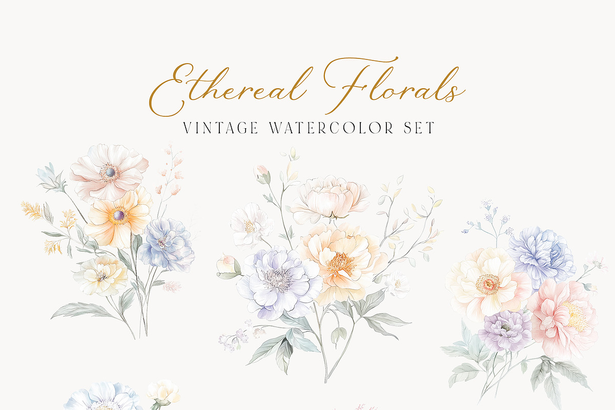 Vintage Floral Bundle, an Object Illustration by studioequinox (Photo 33 of 65)