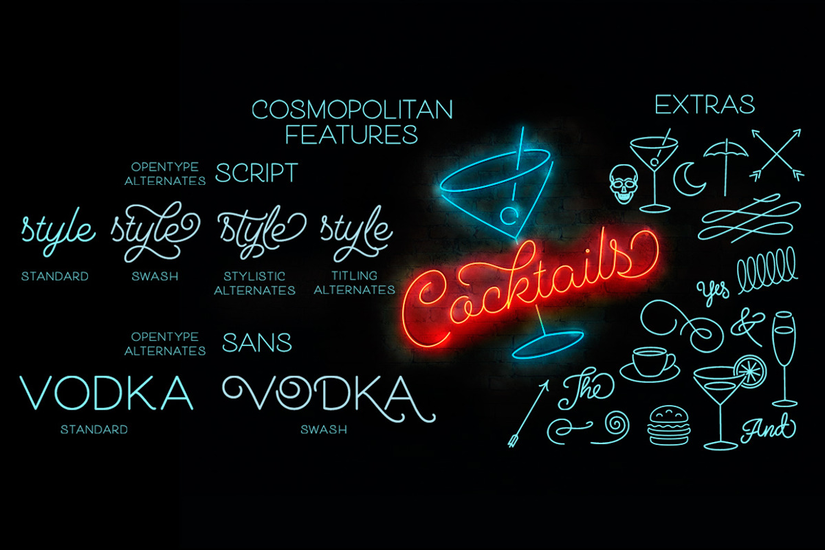 Cosmopolitan Script & Sans + Extras preview 6