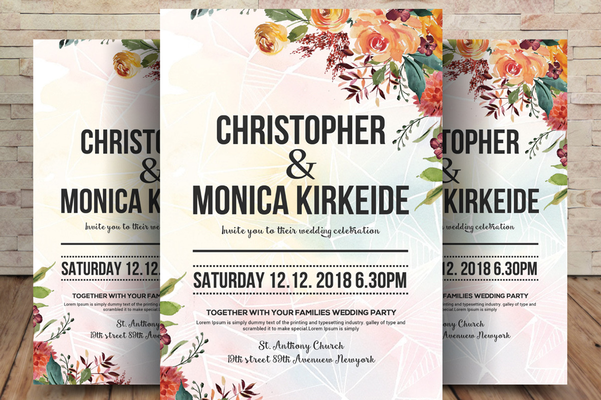 Wedding Invitation & Save the Date, a Flyer Template by graphicforest