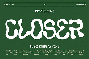 Closer - Display Font, a Symbol Font by Dryy.type