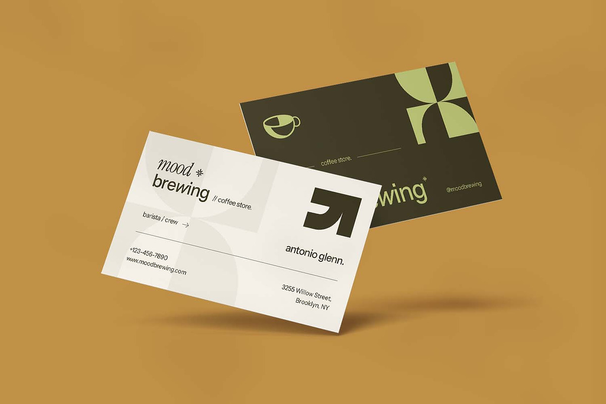 Mood Brewing Coffee - Business Card, a Business Card Template by VUNIRA (Photo 3 of 3)