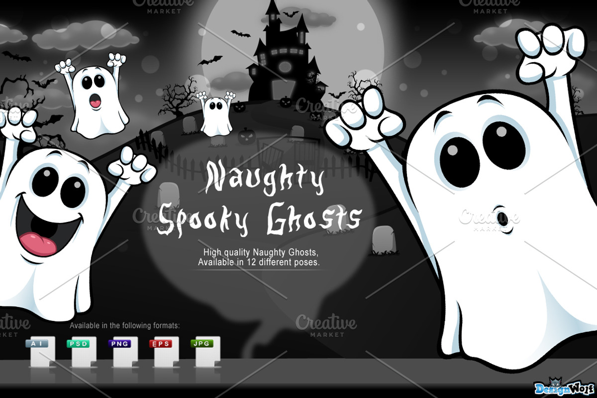 Cartoon Ghosts, an Illustration by DesignWolf (Photo 1 of 3)