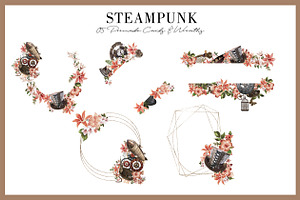 Steampunk 70 Elements ClipArt