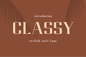 Classy - Modern Typeface