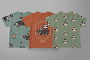 Cute Raccoons Watercolor, a Pattern Graphic by watercolor kamill (Thumbnail 3 of 8)