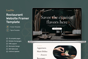 LuxDin - Restaurant Website Framer, a Websites & App Template by peterdraw