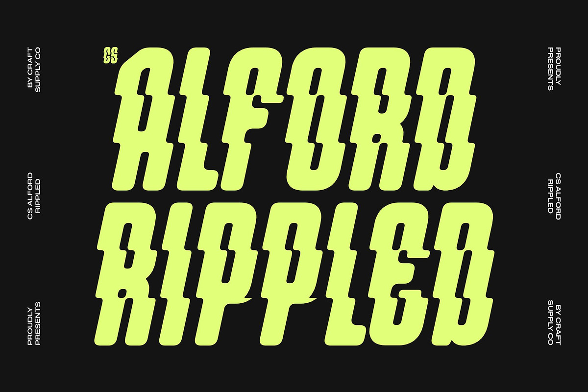 CS Alford Rippled, a Sans Serif Font by Craft Supply Co. (Photo 1 of 8)