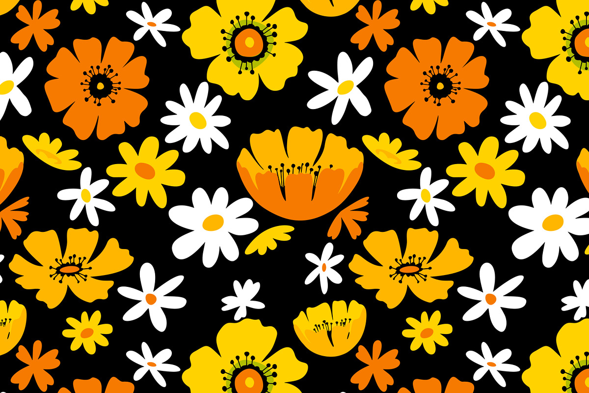 Сalendula and chamomile, a Pattern Graphic by GALAKAM (Photo 3 of 7)
