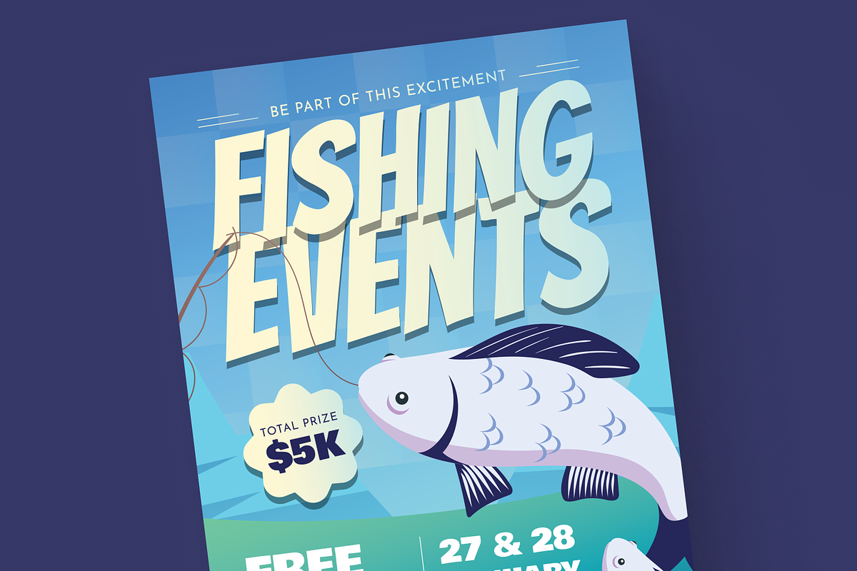 Fishing Event Flyer, a Flyer Template by MMPixelCraft (Photo 4 of 4)