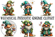 Whimsical Patriotic Gnome Clipart, an Illustration by OK Design (Thumbnail 2 of 6)
