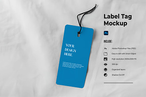 Label Tag PSD Mockup