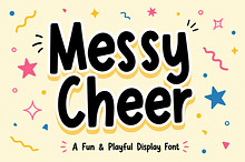 Messy Cheer – Playful Display Font