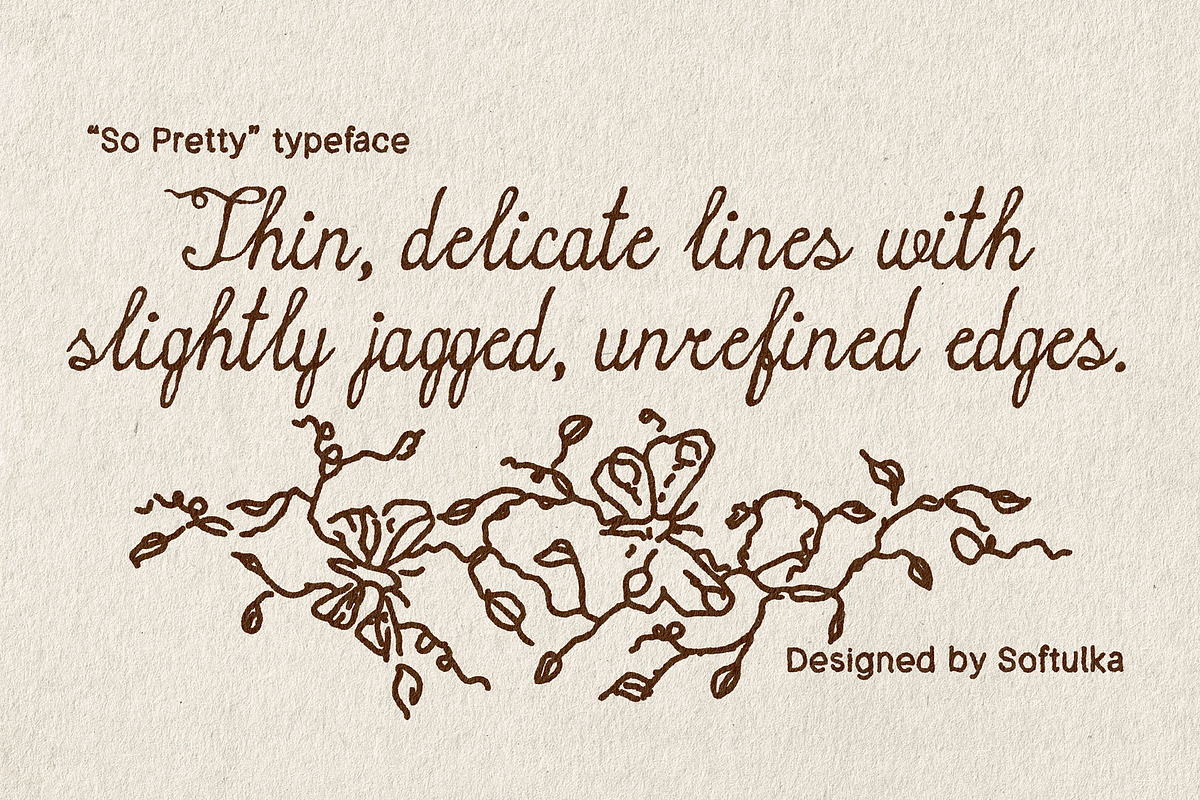 So Pretty Typeface, a Script Font by softulka (Photo 3 of 7)