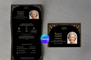 Black Gold Funeral Program Template, an Invitation Template by Arslan (Thumbnail 2 of 3)