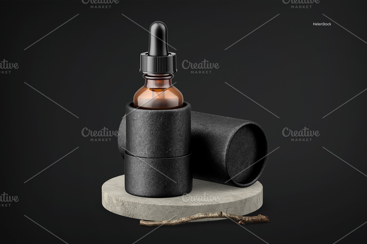 Dropper Bottle with Tube Mockup, a Packaging Mockup by HelenStock (Photo 7 of 9)