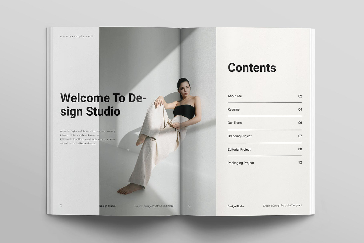 Graphic Design Portfolio Brochure, a Brochure Template by E-Type (Photo 2 of 8)