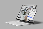 Tablet & Phone Screen Mockup, a Device Mockup by lamorastudio (Thumbnail 5 of 11)