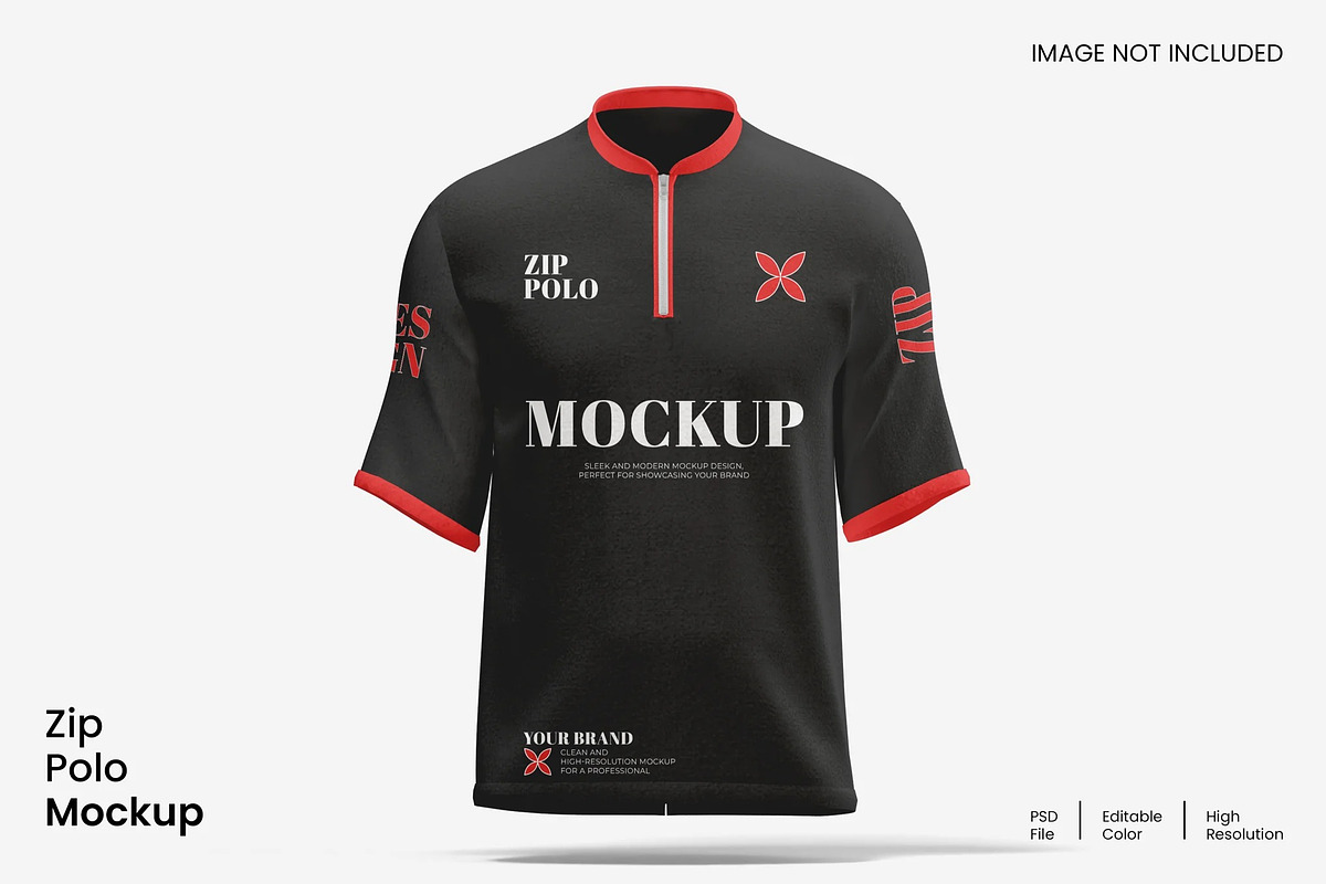 Zip Polo Mockup, an Advertising Mockup by renderstockmarket