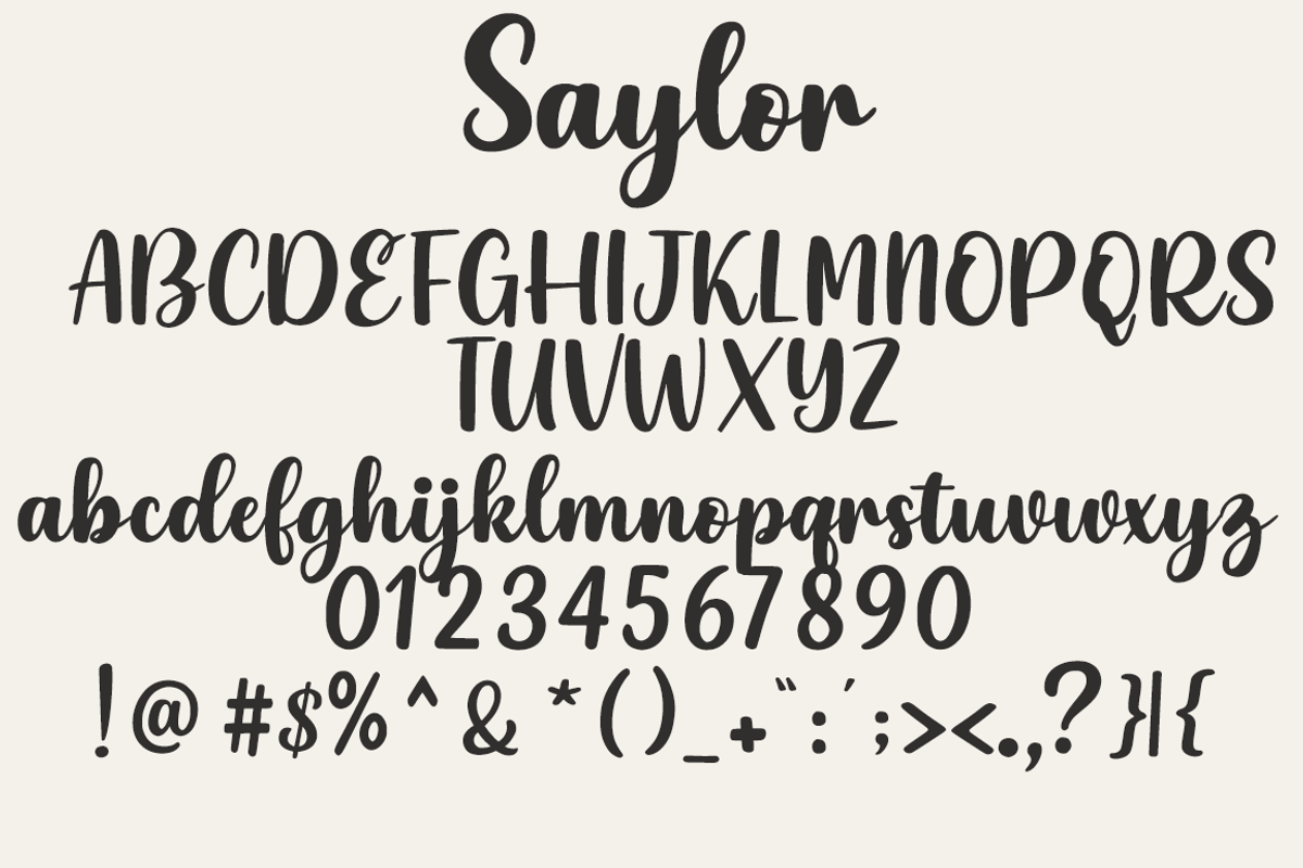 Saylor – Playful Modern Script Font, a Script Font by cocodesign (Photo 4 of 7)