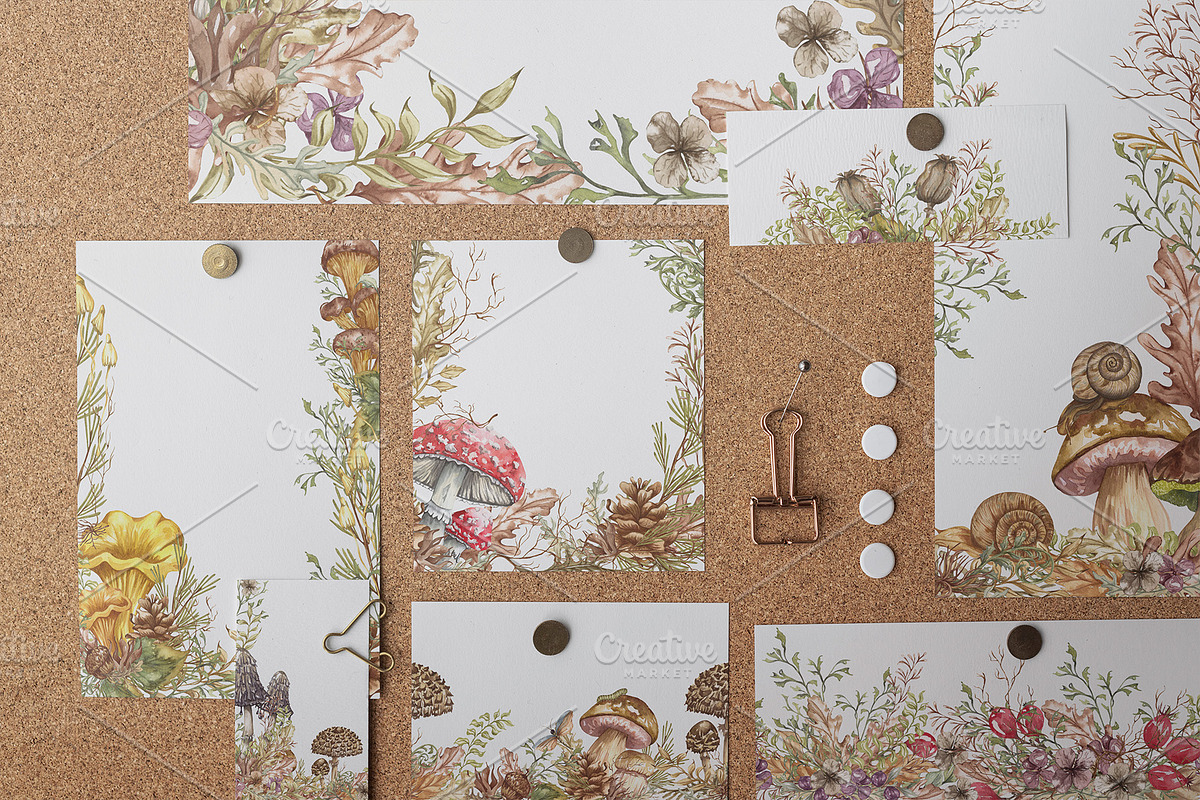 Watercolor Botanical Forest Set, an Animal Illustration by BarvArt (Photo 6 of 20)