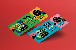 Summer Music Ticket, a Card Template by graphicook