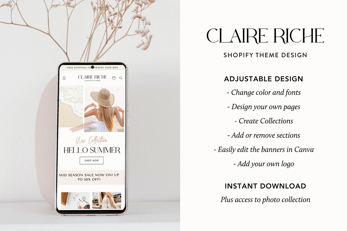 Aesthetic Shopify Theme Design, a Templates & Theme by DeeBeeDesign (Photo 5 of 9)