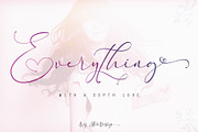 Everything Calligraphy, a Script Font by Aldedesign (Thumbnail 1 of 12)
