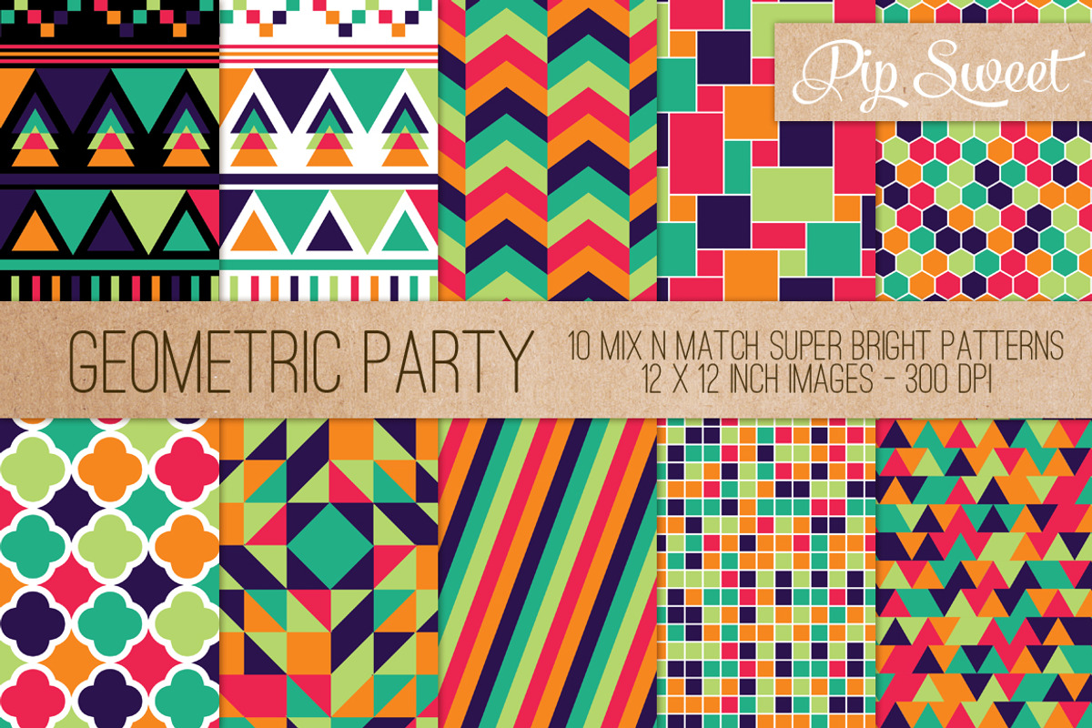 Geometric Party 10 Pattern Set