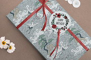 Japanese Cranes - Two Patterns, a Pattern Graphic by Franzi draws (Thumbnail 2 of 3)