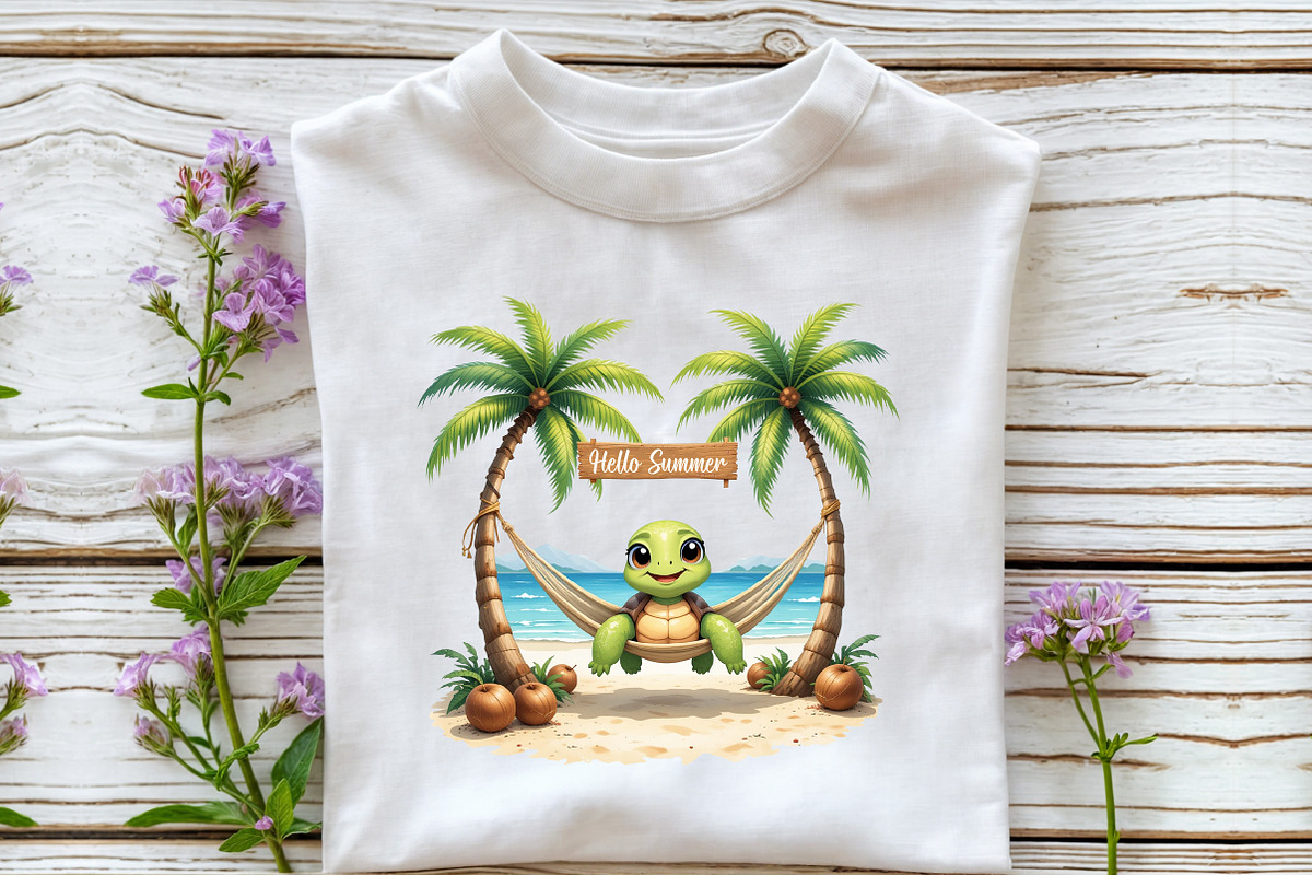 Hello Summer, Summer Turtle PNG, an Illustration by Libby Wishes (Photo 3 of 4)