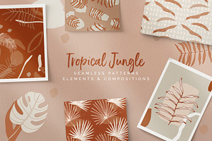 Tropical Jungle Patterns & Elements