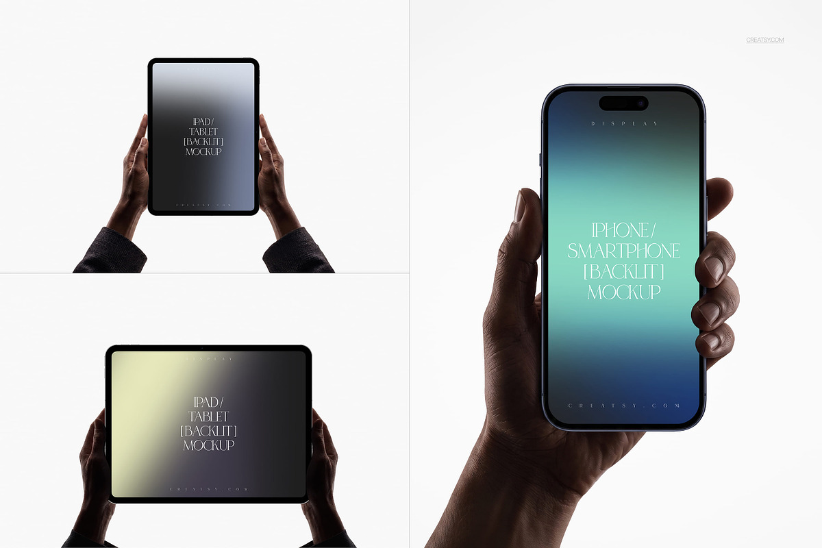 iPhone, iPad Pro, Laptop Mockup Set, an iPad Mockup by creatsy5 (Photo 14 of 18)
